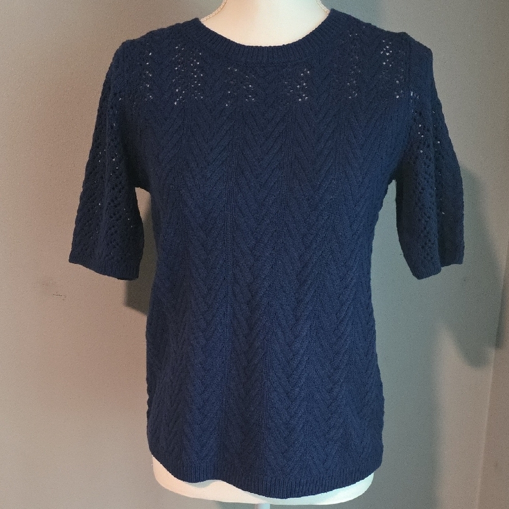 Croft & Barrow Navy Crew Neck Sweater NWOT Size Small